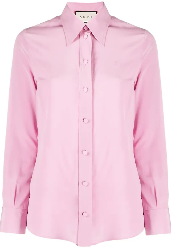 Gucci sidenskjorta - Rosa