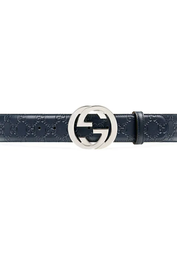 Gucci Signature skärp - Blå