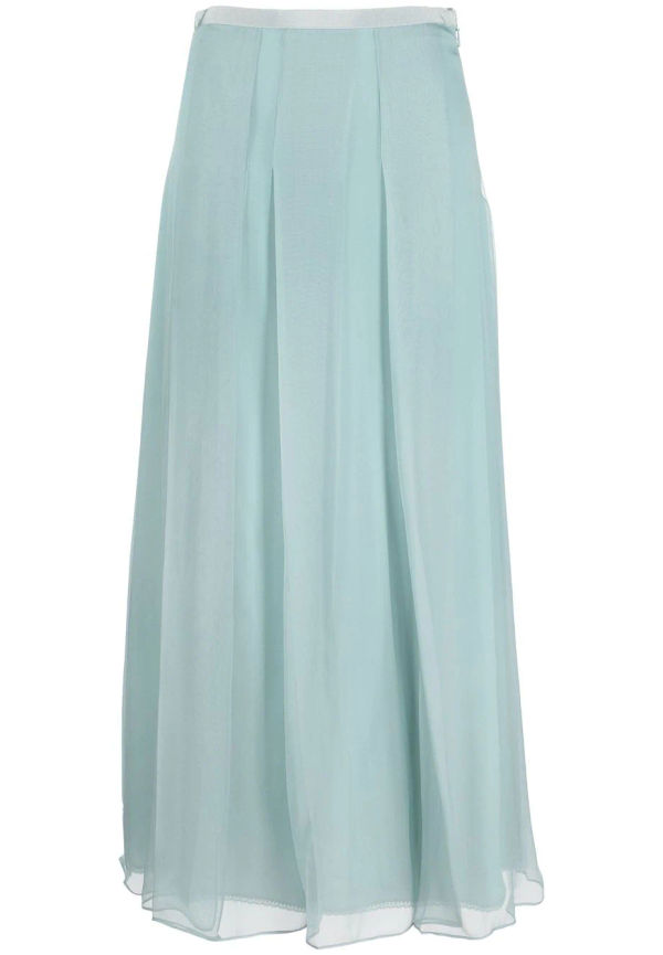 Gucci silk chiffon midi skirt - Blå