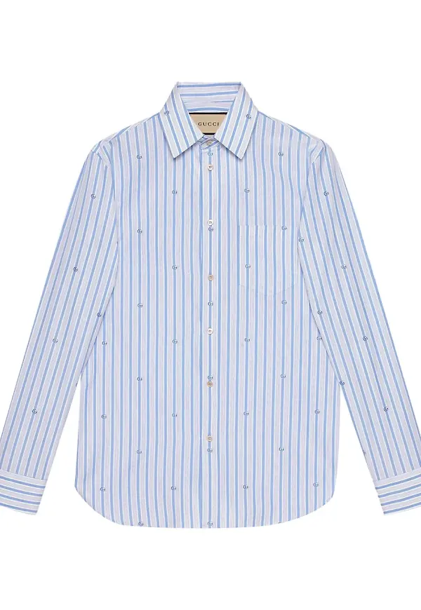 Gucci skjorta med monogram - Blå