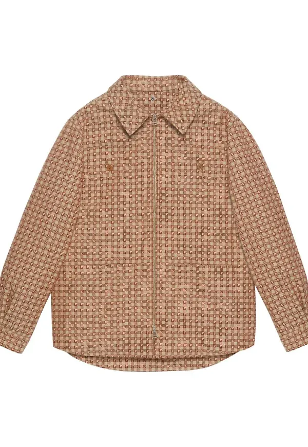 Gucci skjortjacka med huva - Neutral