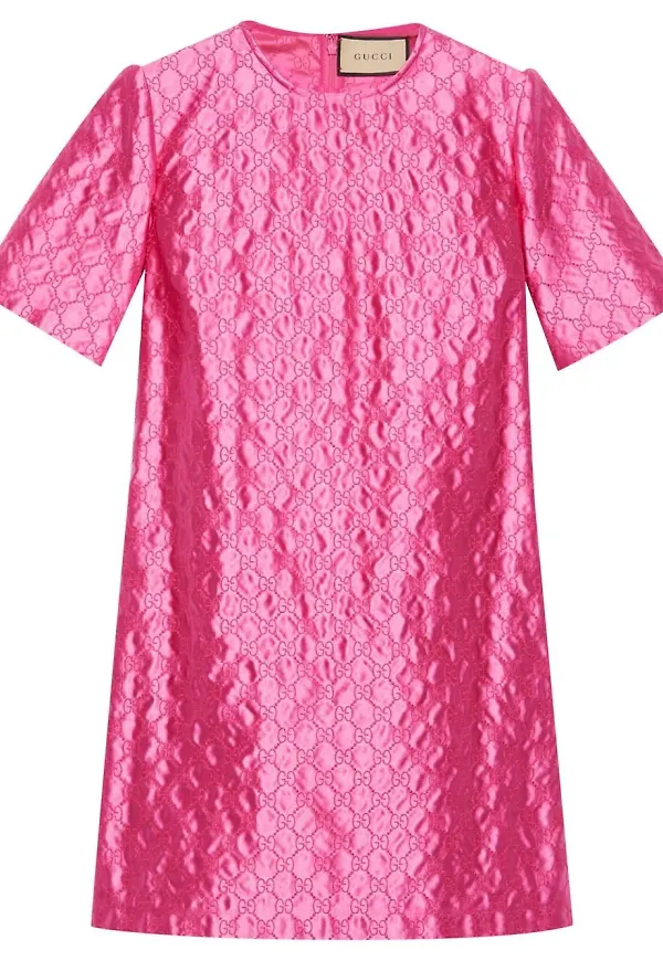 Gucci skjortklänning med monogram - Rosa