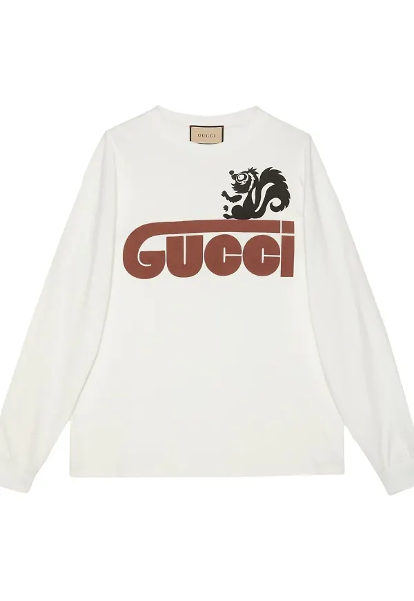 Gucci Skunk sweatshirt med brodyr - Vit