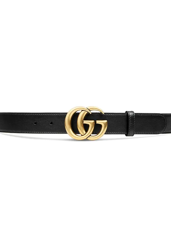 Gucci skärp med GG-spänne - Svart