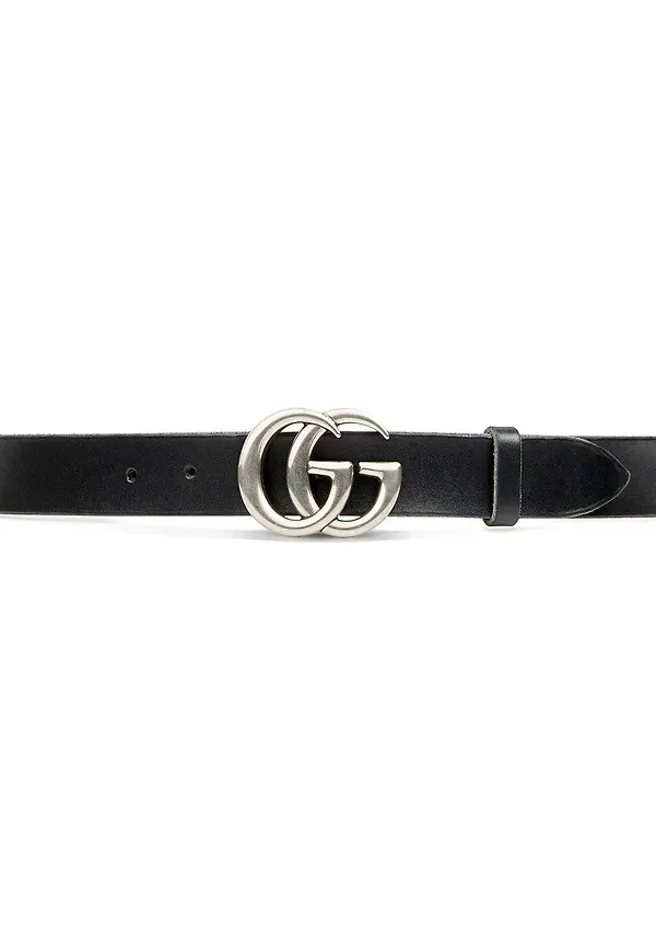 Gucci skärp med GG-spänne - Svart