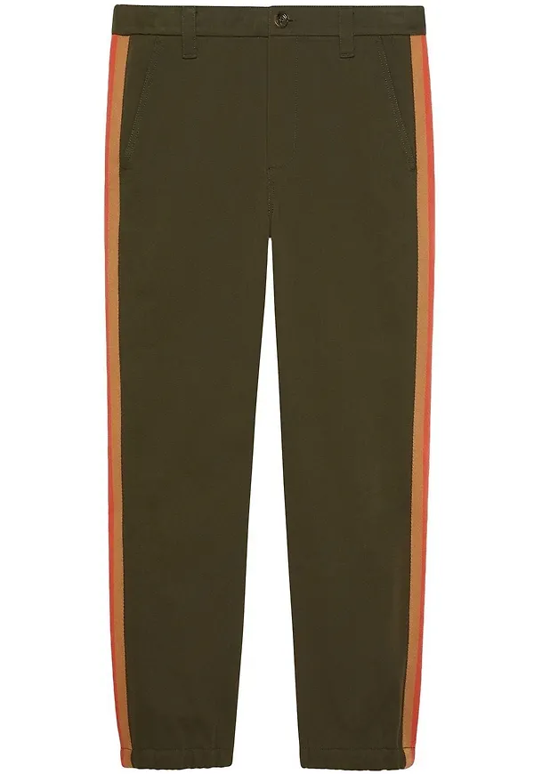 Gucci slacks med sidorand - Grön