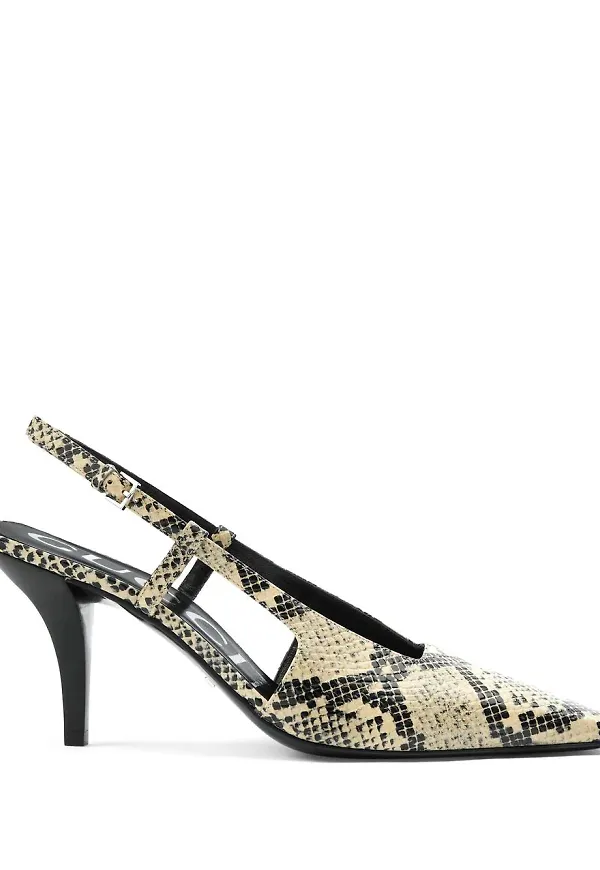 Gucci slingback-pumps med ormskinnseffekt - Neutral