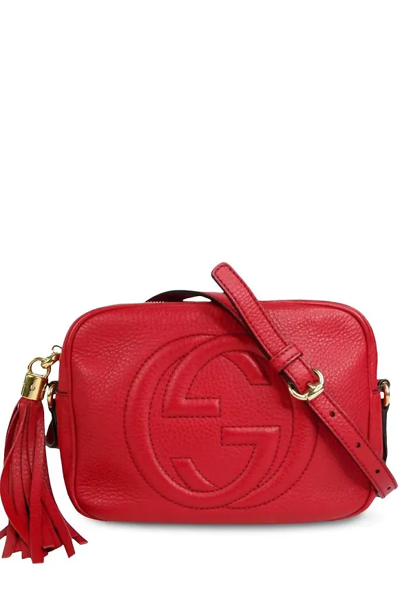 Gucci Soho Disco axelremsväska - Röd