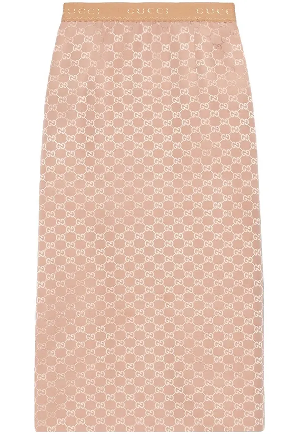 Gucci stickad pennkjol - Rosa