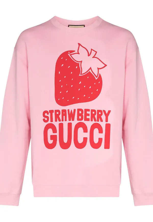 Gucci Strawberry Gucci sweatshirt - Rosa