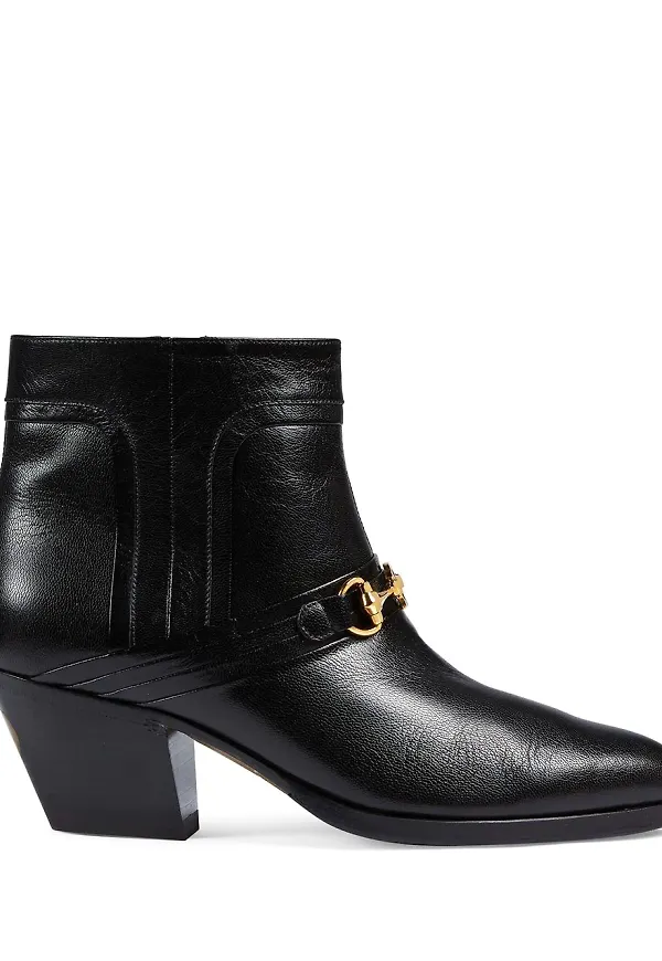 Gucci stövletter med bettdetalj - Svart