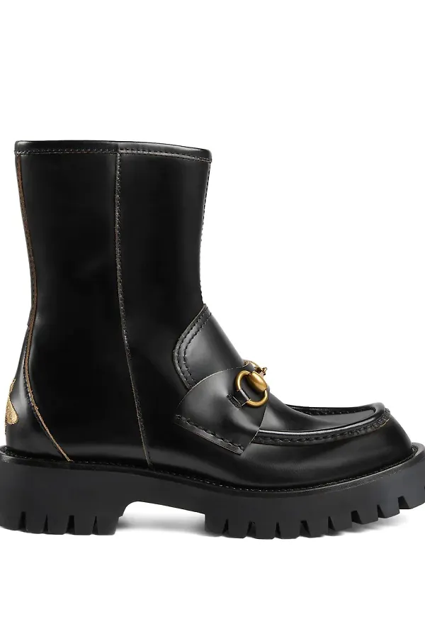 Gucci stövletter med bettdetalj - Svart