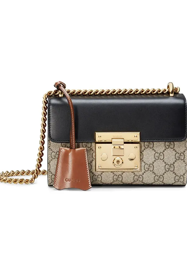 Gucci Supreme GG axelväska - Brun