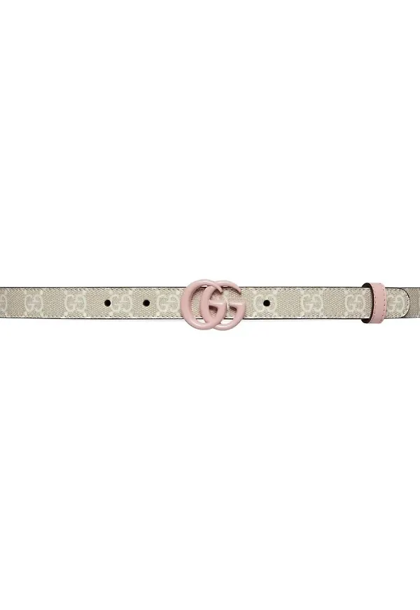 Gucci Supreme GG läderbälte - Vit
