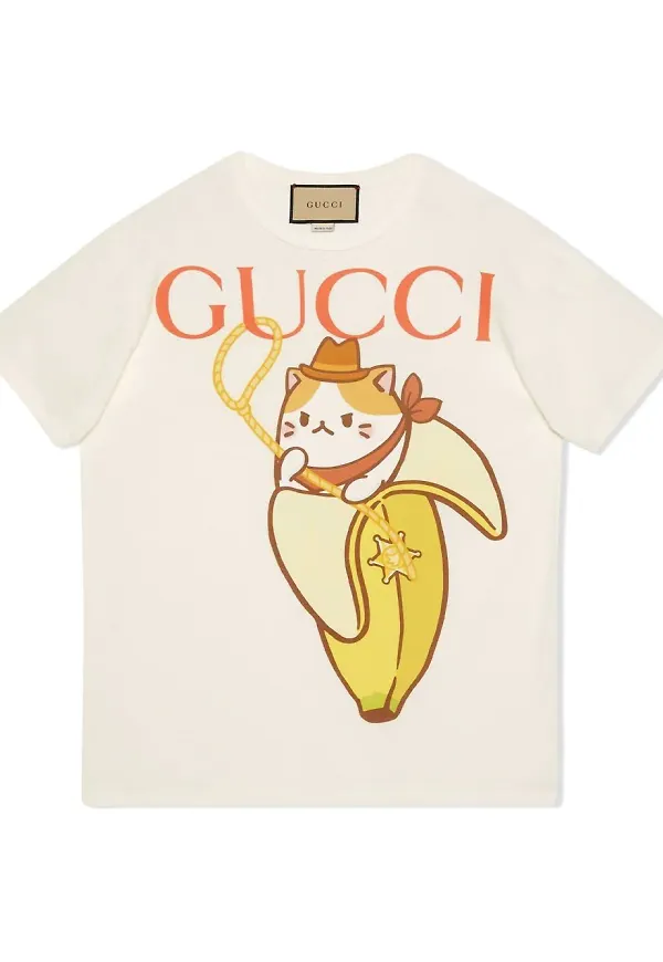 Gucci t-shirt med grafiskt tryck - Vit