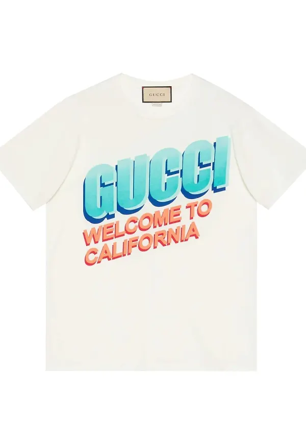 Gucci t-shirt med grafiskt tryck - Vit