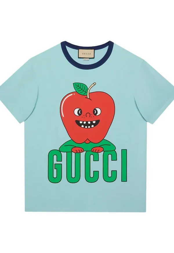 Gucci t-shirt med tryck - Blå