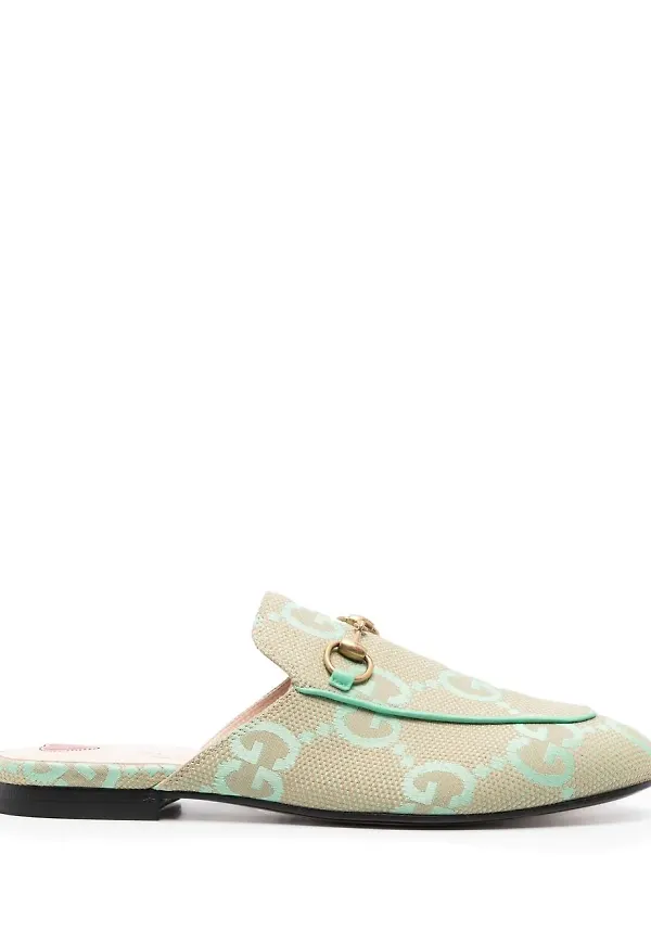 Gucci tofflor med monogram - Grön