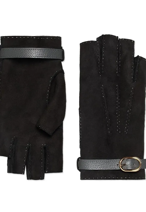 Gucci torgvantar i mocka - Svart