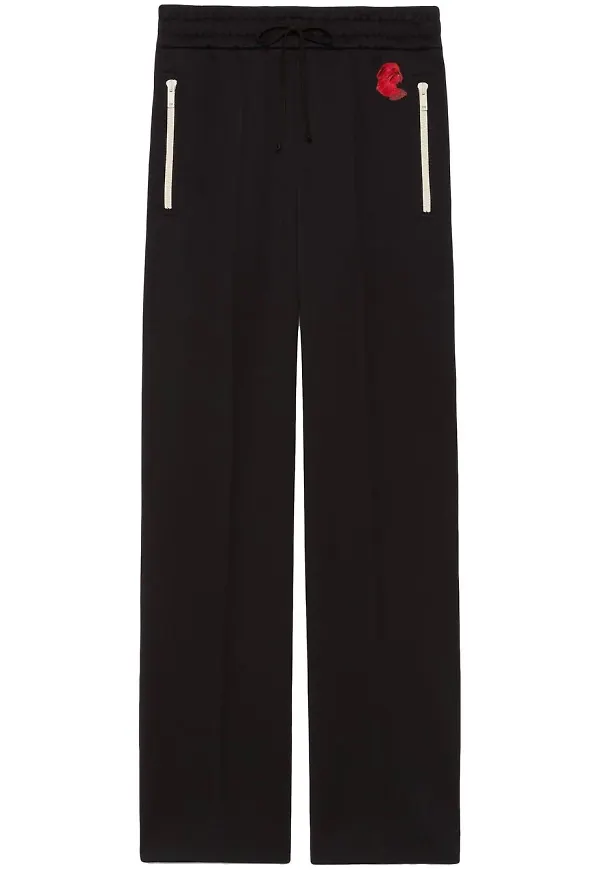 Gucci trackpants med dragsko - Svart