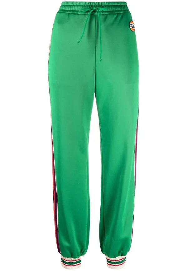 Gucci trackpants med sidorand - Grön