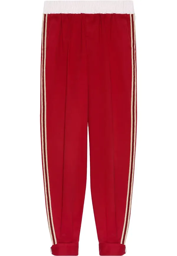 Gucci trackpants med sidorand - Röd