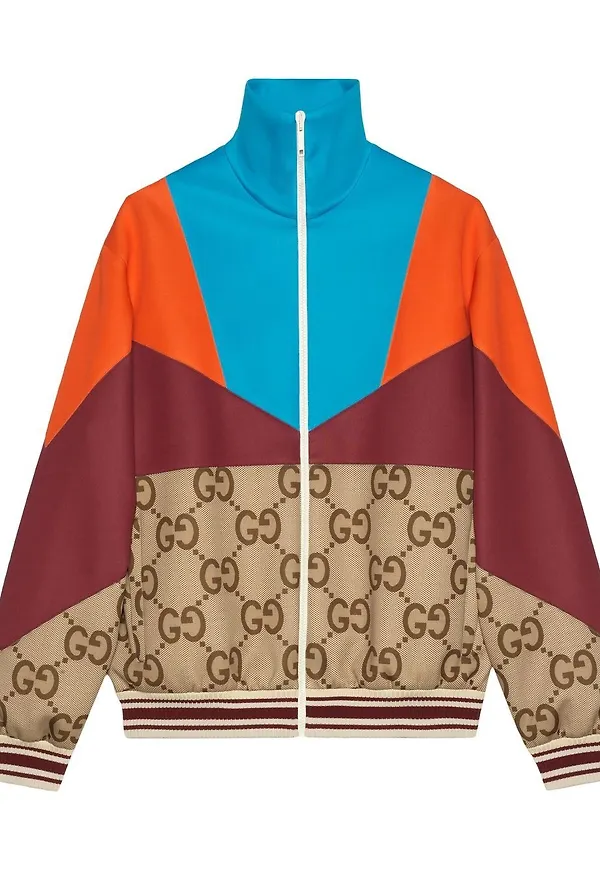 Gucci träningsjacka med färgblock - Neutral