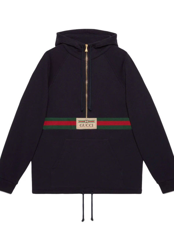 Gucci tröja med logotypmärke - Blå