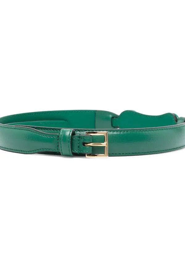 Gucci tunt läderbälte - Grön