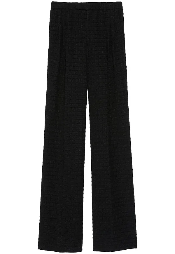 Gucci tweedbyxor med hög midja - Svart