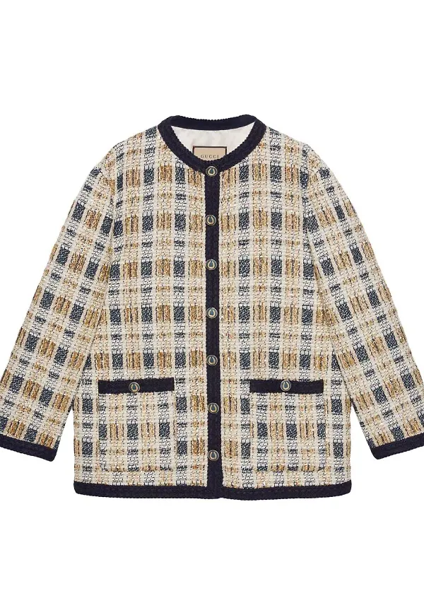 Gucci tweedjacka i lurex - Neutral