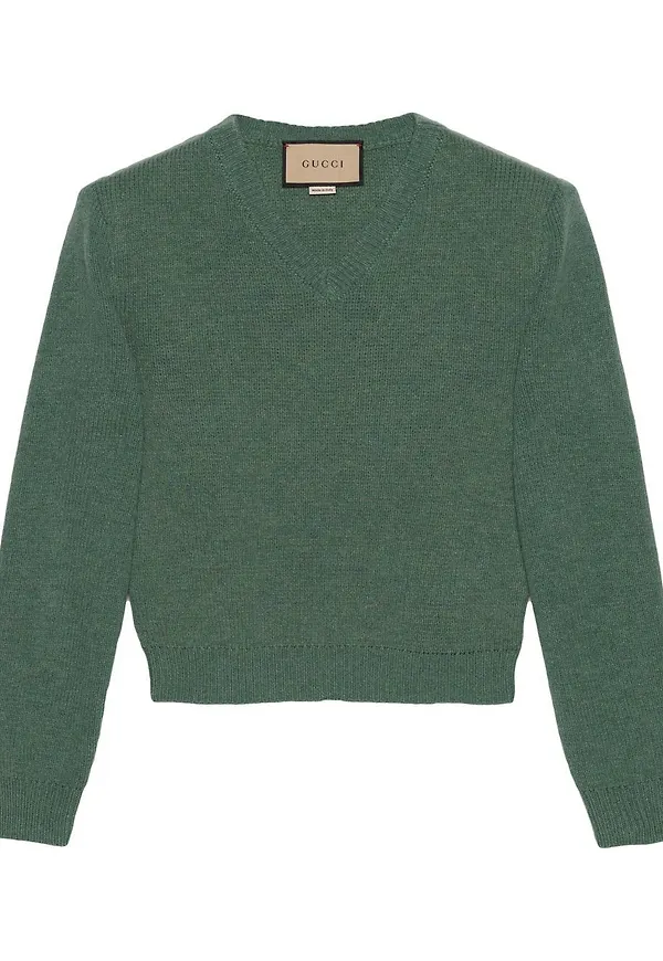Gucci v-ringad tröja - Grön