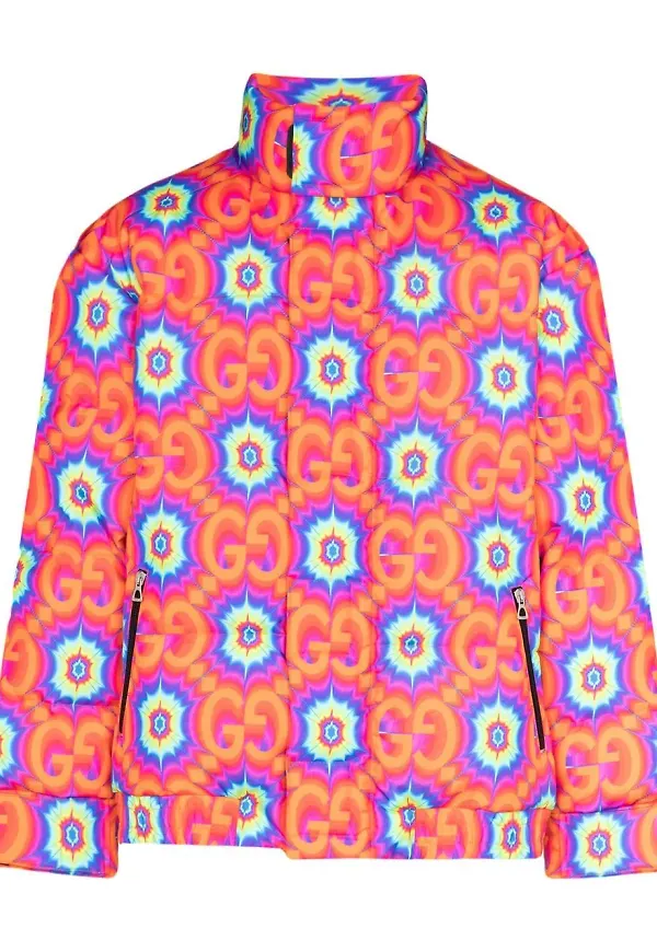 Gucci vadderad jacka med kaleidoskop - Orange