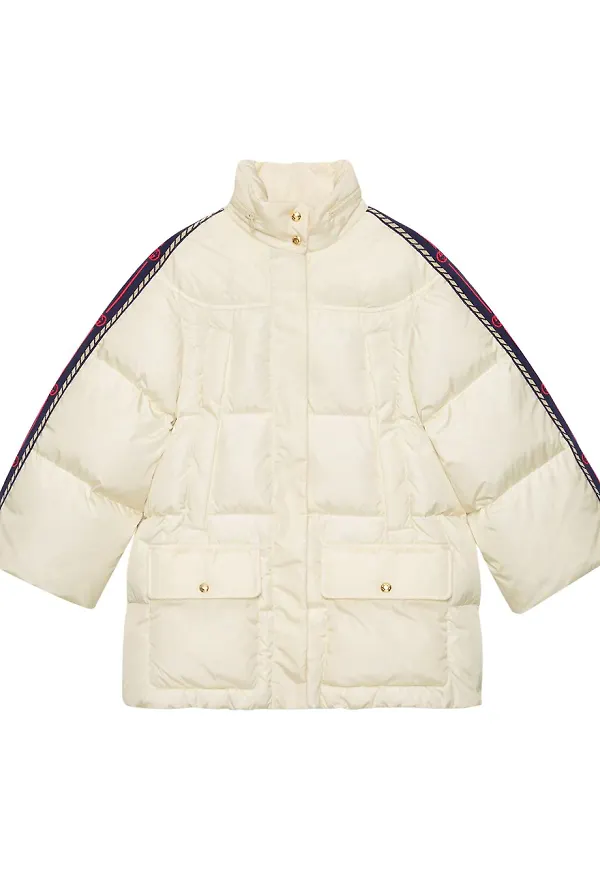 Gucci vadderad jacka med panel - Neutral