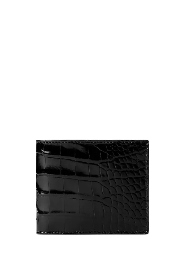 Gucci varnished bifold wallet - Svart