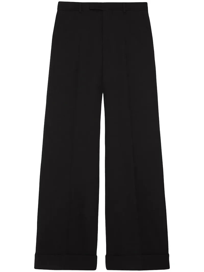 Gucci vida byxor i ull och gabardin - Svart