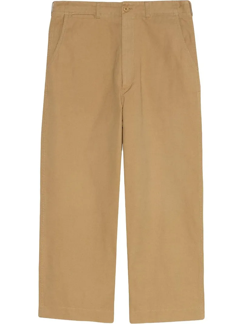 Gucci vida byxor med broderad katt - Neutral