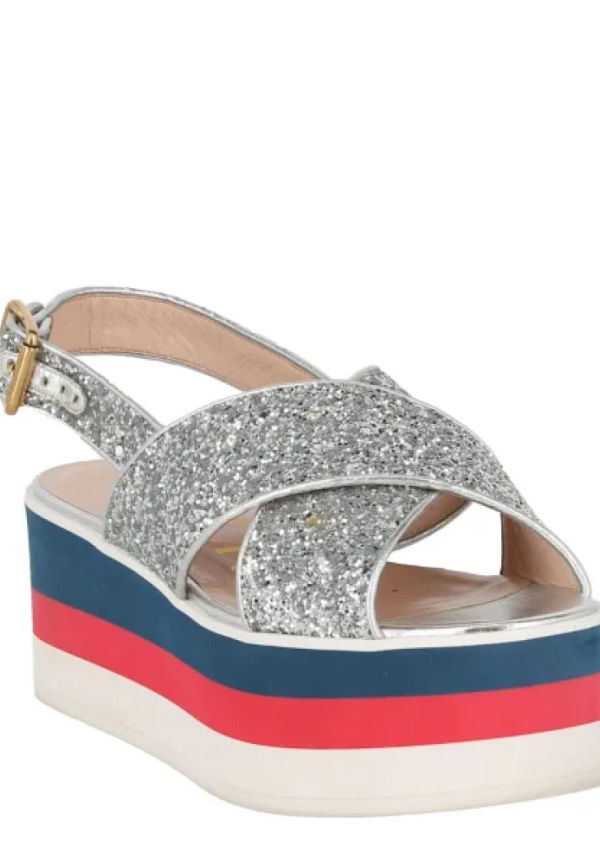 Gucci Vintage Begagnade Sandalerer Grå, Dam