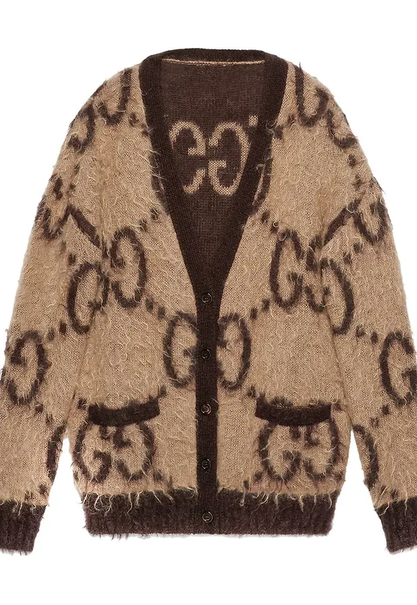 Gucci vändbar cardigan - Brun