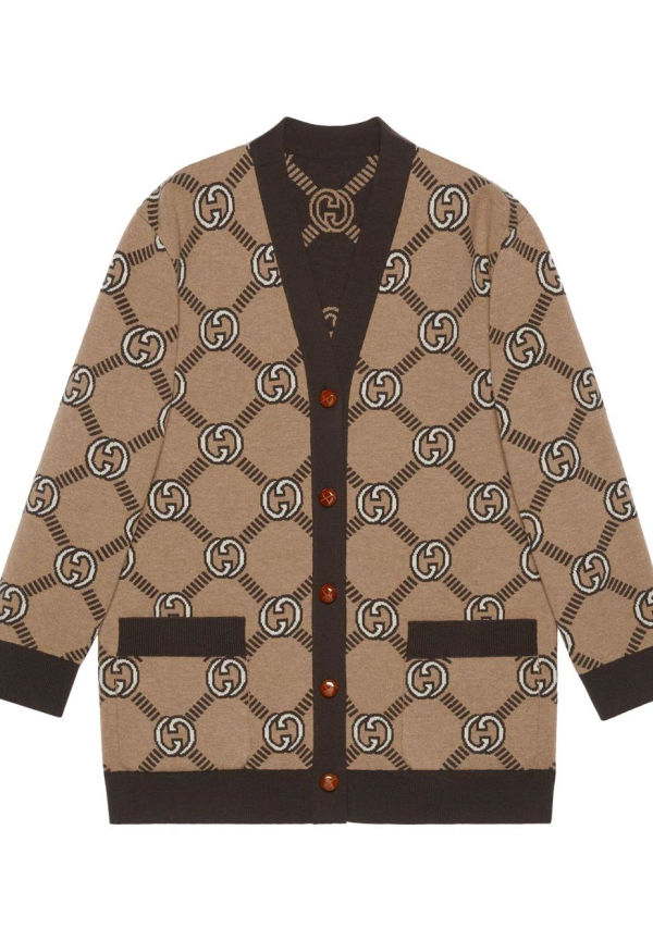 Gucci vändbar Interlocking G kofta - Brun