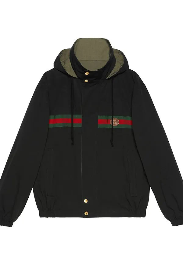 Gucci vändbar jacka med dragkedja - Svart