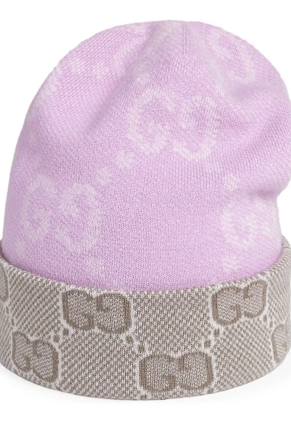 Gucci vändbar mössa med monogram - Lila