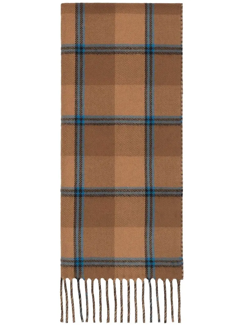 Gucci vändbar rutig halsduk i jacquard - Brun