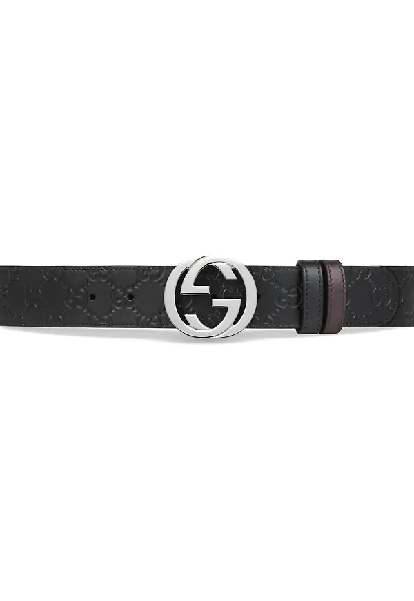 Gucci vändbart skärp - Svart
