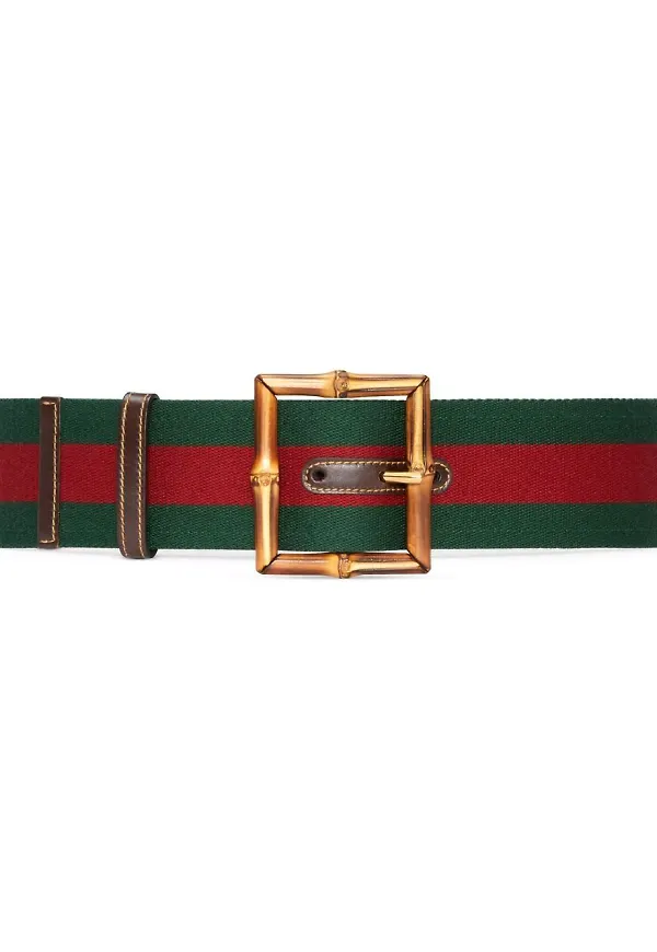Gucci Web bälte med spänne - Röd