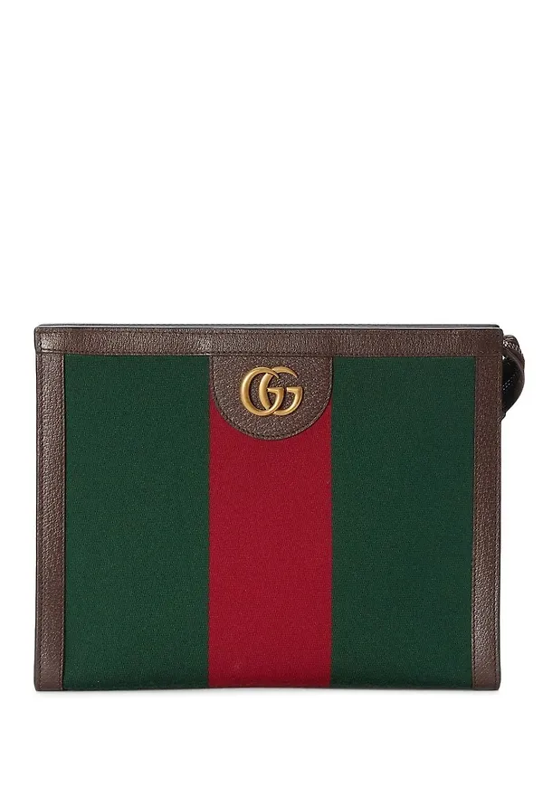 Gucci Web Double G necessär - Grön