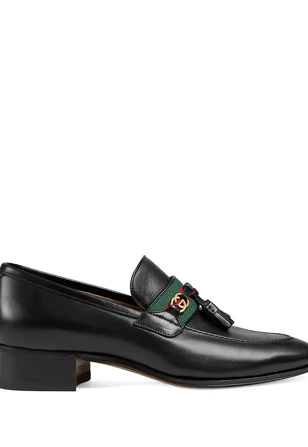 Gucci Web loafers med GG-detalj - Svart