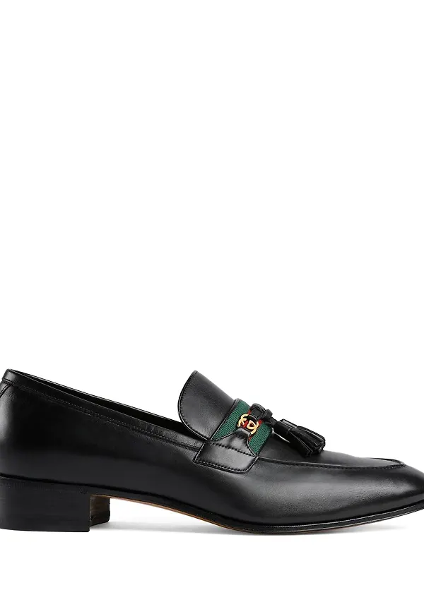 Gucci Web loafers med GG-detalj - Svart