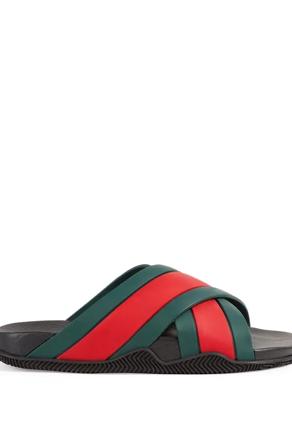 Gucci Web toffelsandaler - Röd