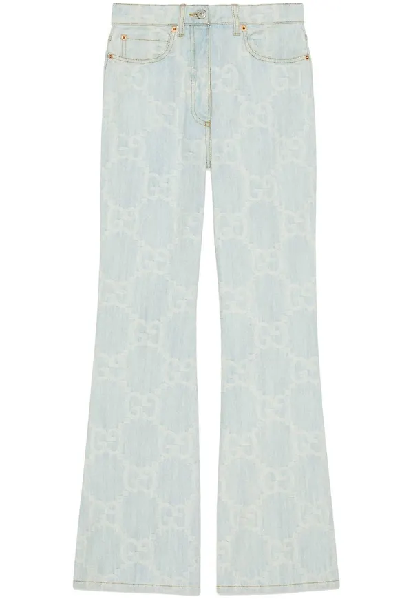 Gucci wide leg-jeans - Blå
